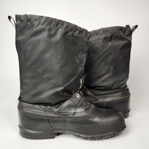 Vtg Ski Doo Boots Mens 6 Snowmobile Embroidered Snow Boots Ice Fishing Utility - Picture 13 of 16